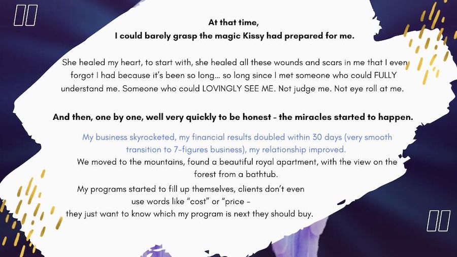 Katarzyna Kissy Denise review testimonial life coach 2