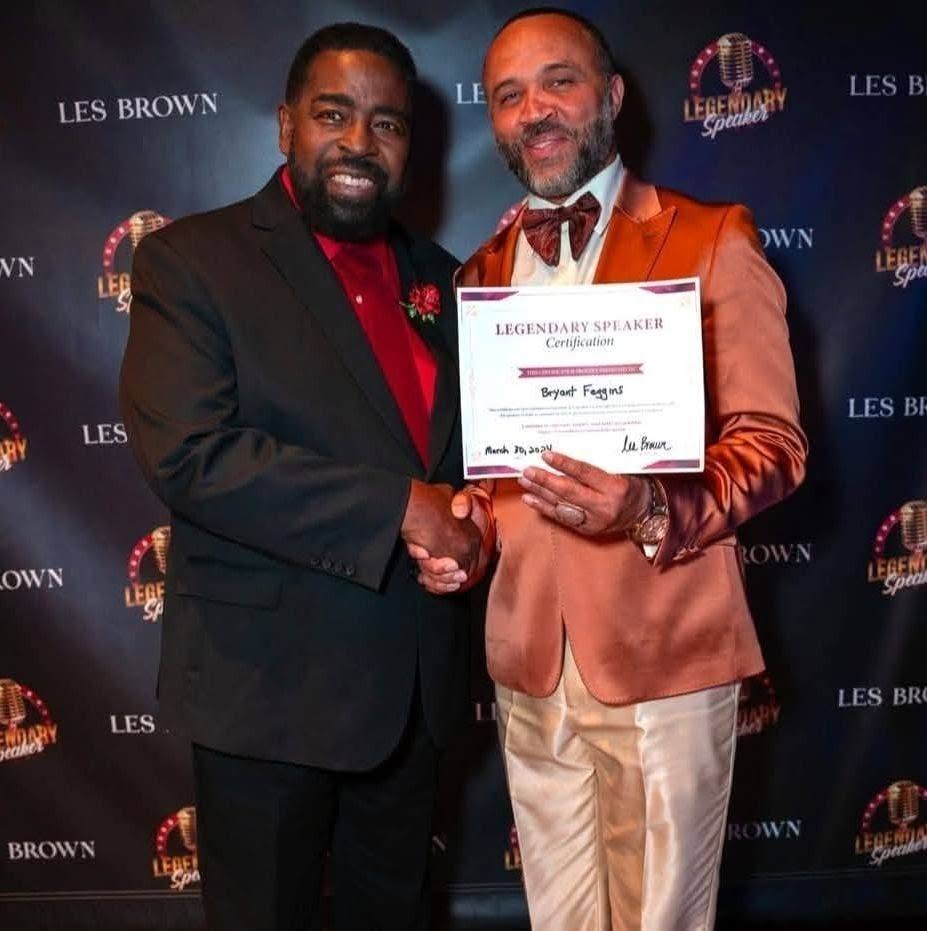 Bryant Feggins with Les Brown
